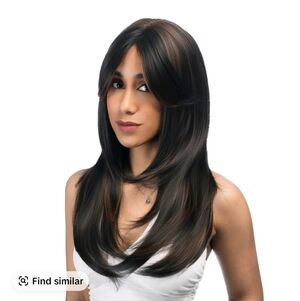 Elegant Black Brown Women's Synthetic Wig
